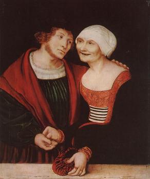 盧卡斯 伊爾 韋基奧 尅拉納赫 Old Woman and Young Man 盧卡斯 伊爾 韋基奧 尅拉納赫 Old Woman and Young Man